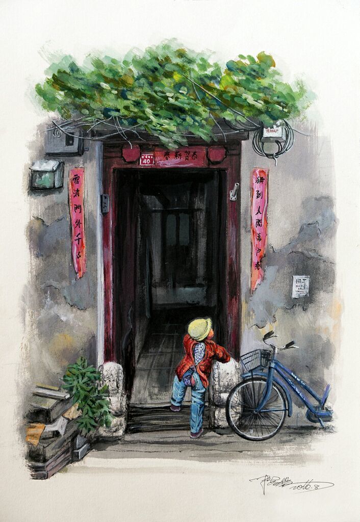 陆岩,用画笔绘出老北京胡同记忆 (文/天眼摄郎)